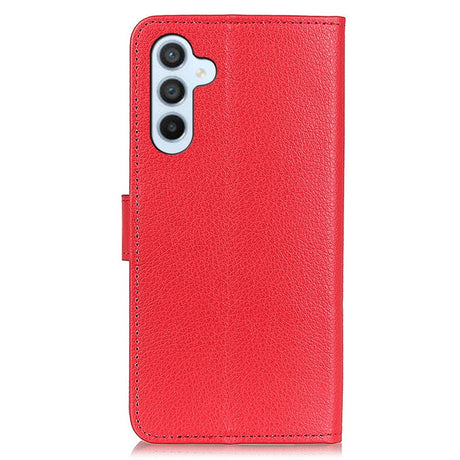 Samsung Galaxy A24 Litchi Læder Flip Cover m. Pung - Rød