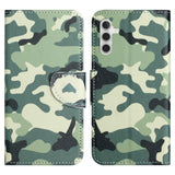 Samsung Galaxy A24 Læder Flip Cover m. Pung & Ståfunktion - Camouflage