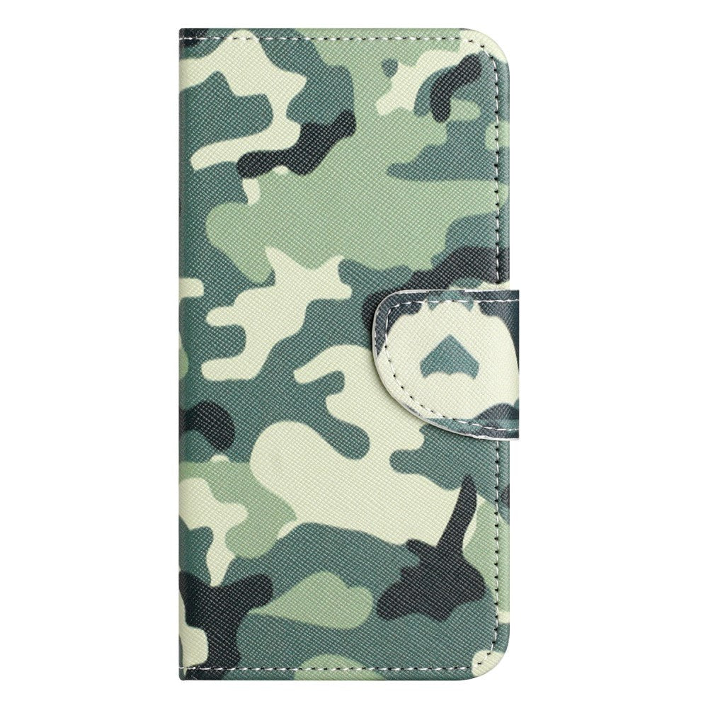 Samsung Galaxy A24 Læder Flip Cover m. Pung & Ståfunktion - Camouflage