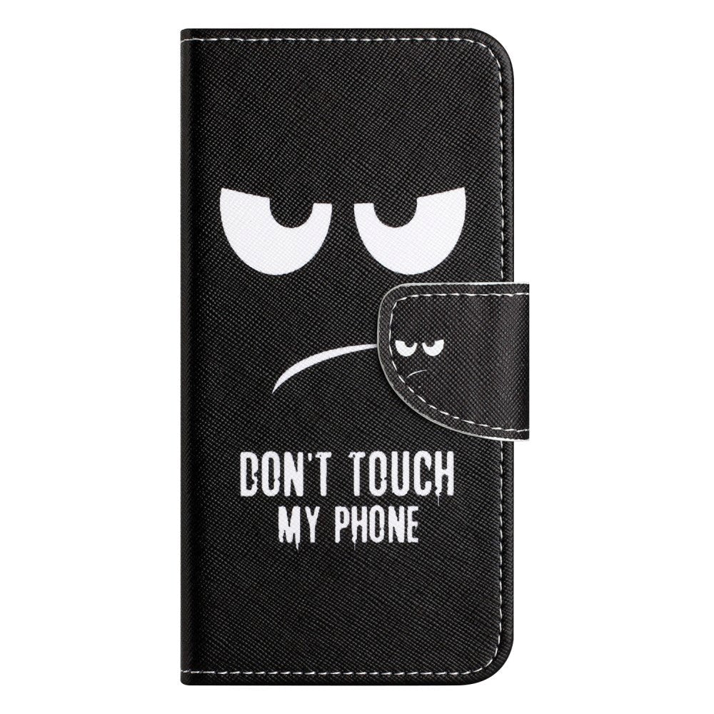 Samsung Galaxy A24 Læder Flip Cover m. Pung & Ståfunktion - "Don't Touch my Phone"