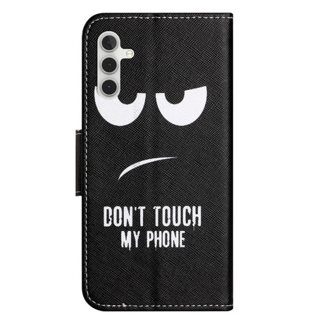 Samsung Galaxy A24 Læder Flip Cover m. Pung & Ståfunktion - "Don't Touch my Phone"