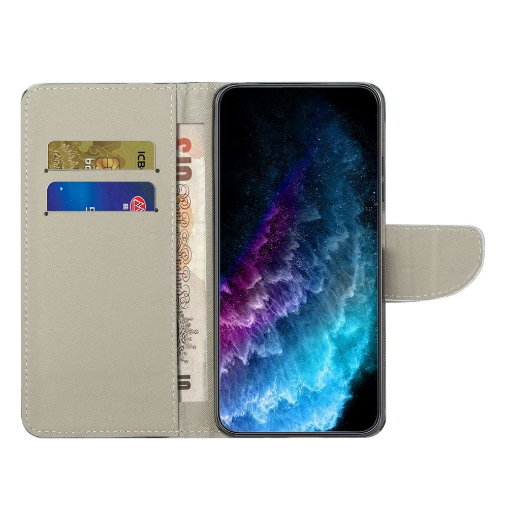 Samsung Galaxy A24 Læder Flip Cover m. Pung & Ståfunktion - Ugler