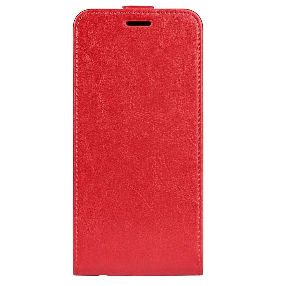 Nokia X30 Vertikalt Flip Læder Cover m. Kortholder - Rød