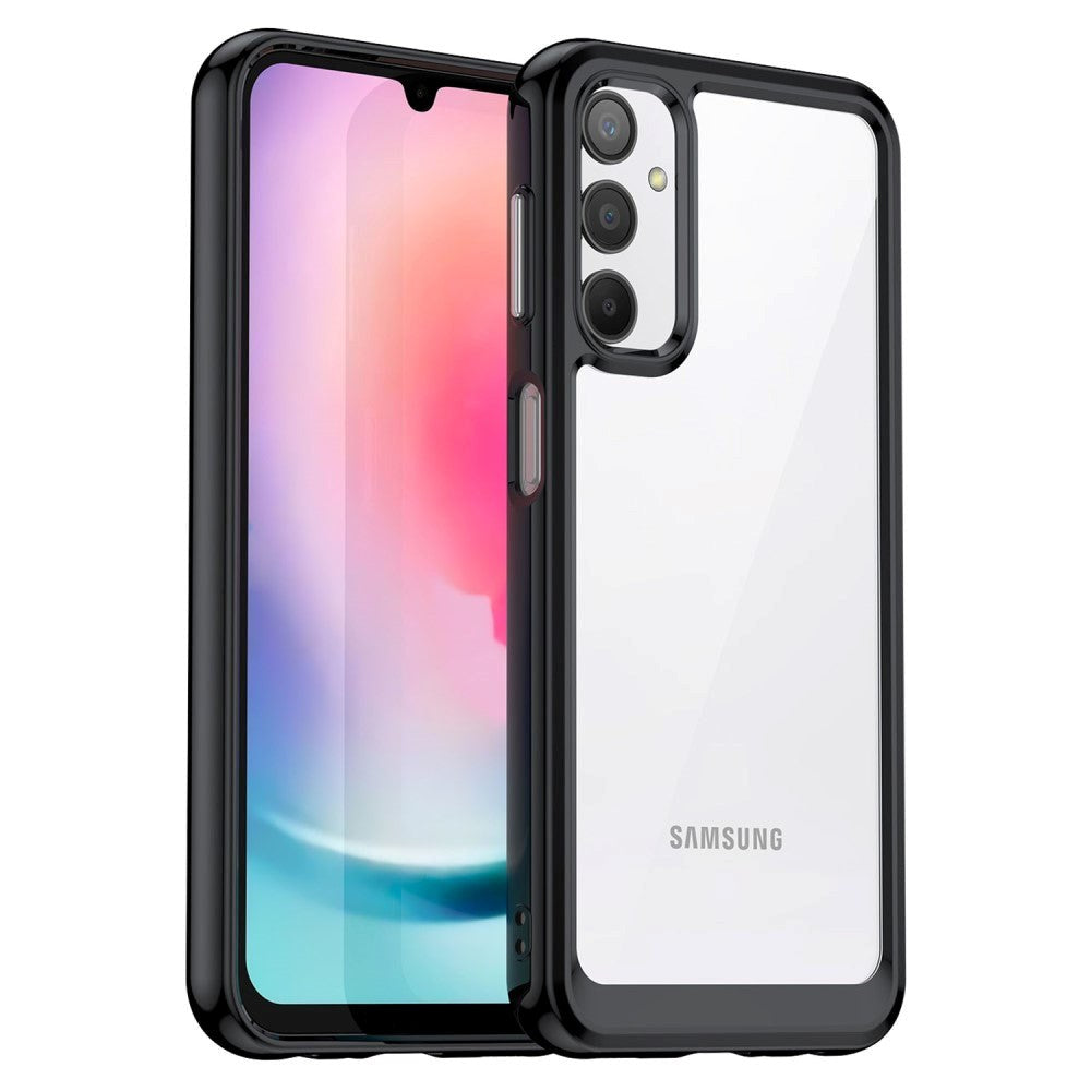 Samsung Galaxy A24 Cover Acrylic Combo - Gennemsigtig / Sort