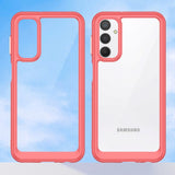 Samsung Galaxy A24 Cover Acrylic Combo - Gennemsigtig / Rød