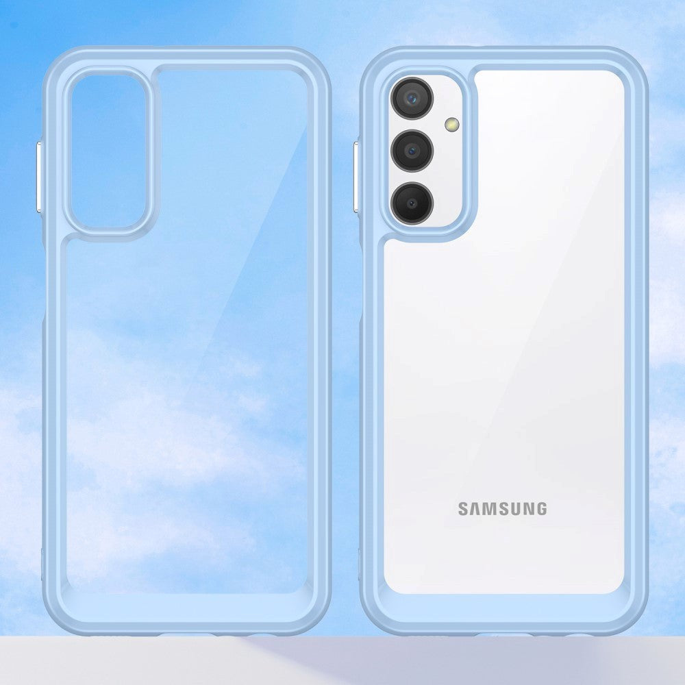 Samsung Galaxy A24 Cover Acrylic Combo - Gennemsigtig / Blå