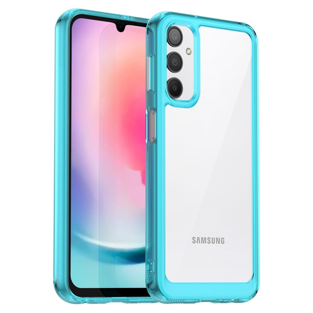 Samsung Galaxy A24 Cover Acrylic Combo - Gennemsigtig / Turkis