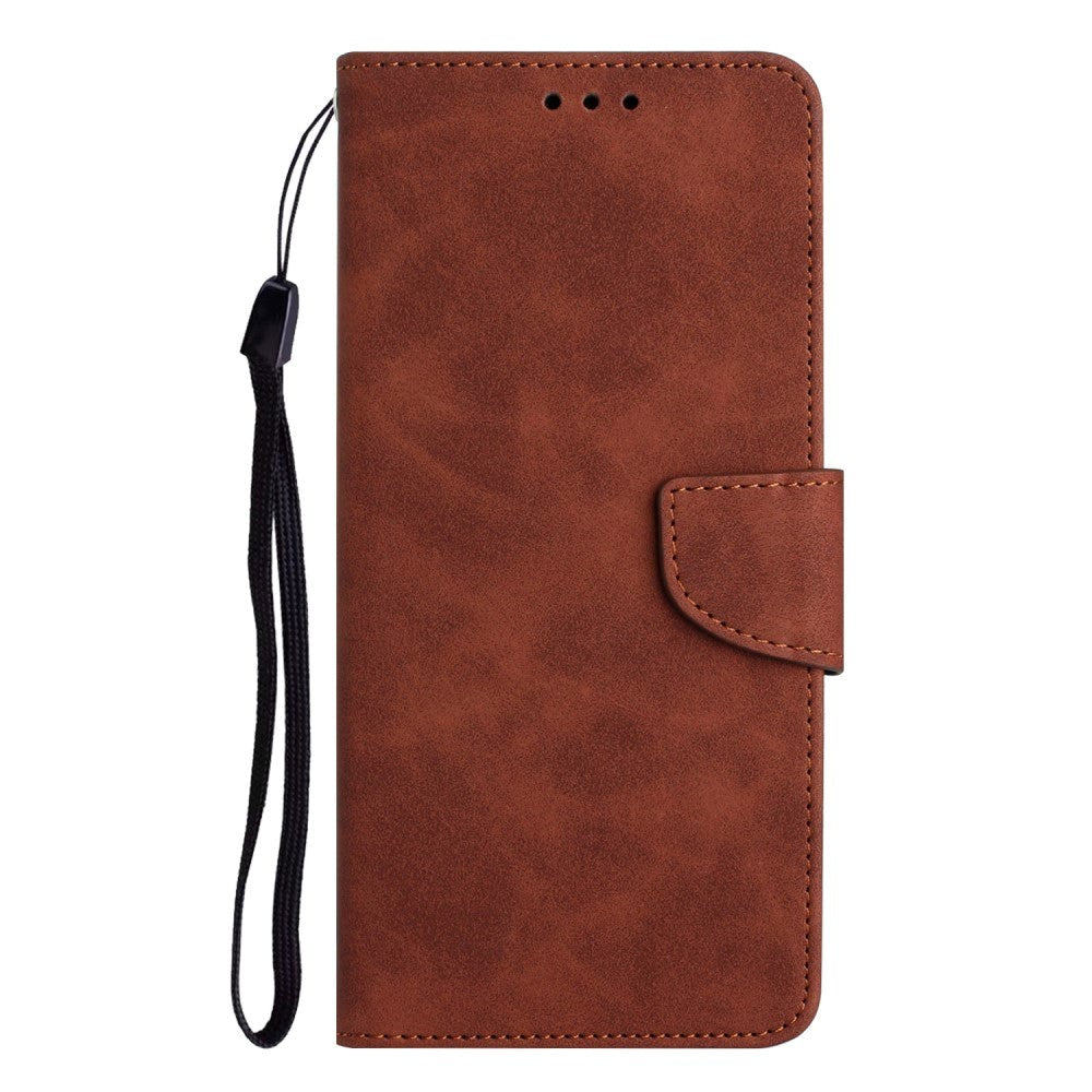 Xiaomi Redmi Note 12 Pro (5G) / Poco X5 Pro (5G) Læder Flip Cover m. Pung og Strop - Brun