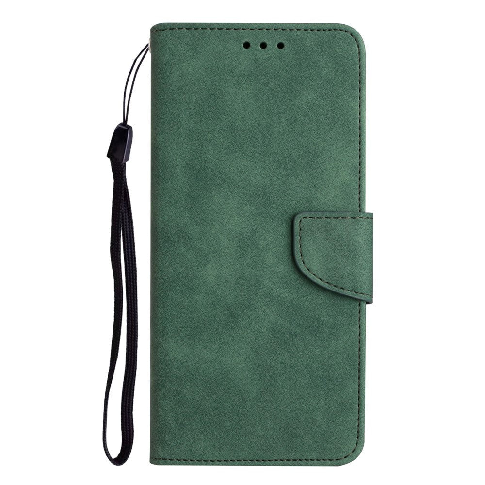 Xiaomi Redmi Note 12 Pro (5G) / Poco X5 Pro (5G) Læder Flip Cover m. Pung og Strop - Grøn