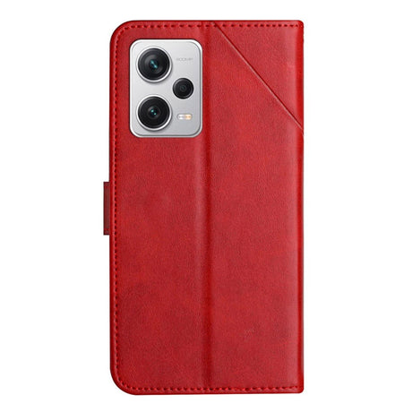 Xiaomi Redmi Note 12 Pro (5G) / Poco X5 Pro (5G) Læder Flip Cover m. Pung & Ståfunktion - Rød