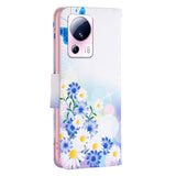 Xiaomi 13 Lite Cover m. Pung i Læder - Sommerfugl & Blomster