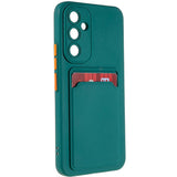 Samsung Galaxy A54 (5G) Fleksibel Plastik Bagside Cover m. Kortholder - Grøn