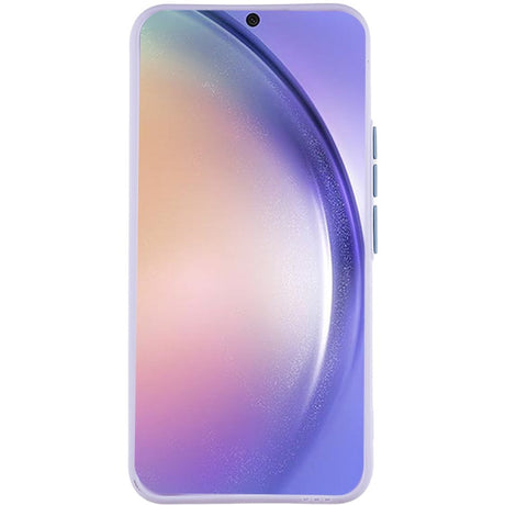 Samsung Galaxy A54 (5G) Fleksibel Plastik Bagside Cover m. Kortholder - Lilla