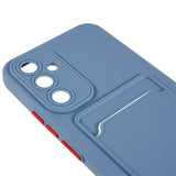 Samsung Galaxy A54 (5G) Fleksibel Plastik Bagside Cover m. Kortholder - Gråblå