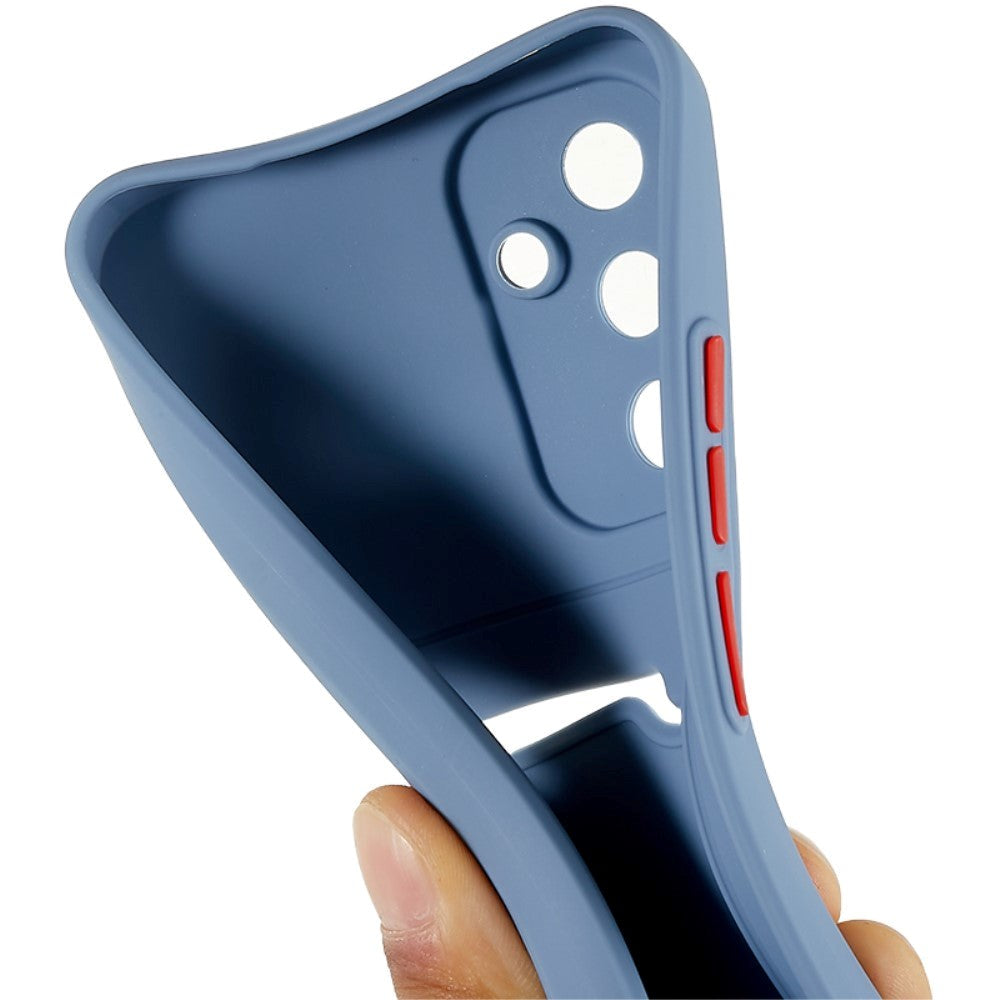 Samsung Galaxy A54 (5G) Fleksibel Plastik Bagside Cover m. Kortholder - Gråblå