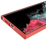 Samsung Galaxy S22 Ultra - EIDERWOOD Foret Fleksibelt Plast Cover - Mørkerød