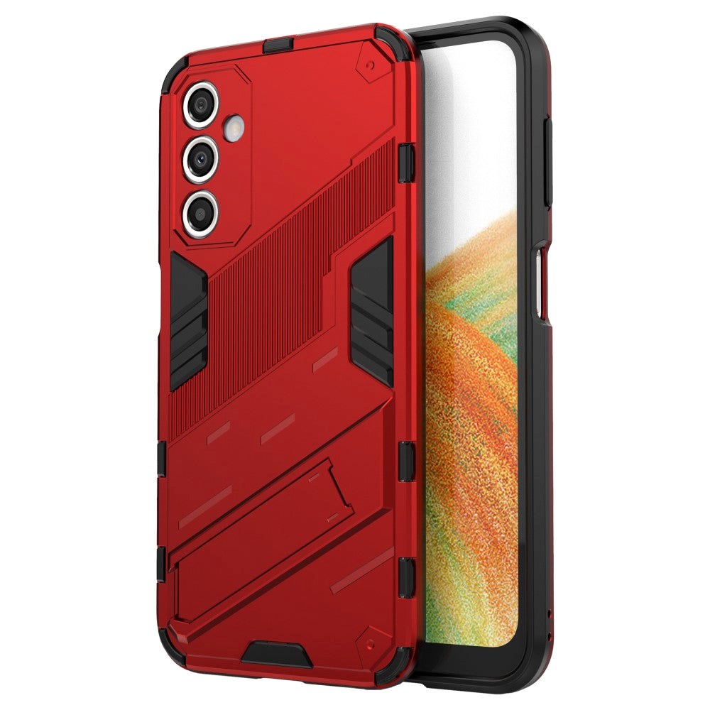 Samsung Galaxy A24 Hybrid Håndværker Bagside Cover m. Kickstand - Rød