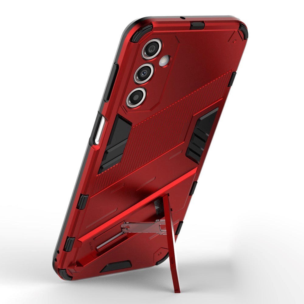 Samsung Galaxy A24 Hybrid Håndværker Bagside Cover m. Kickstand - Rød