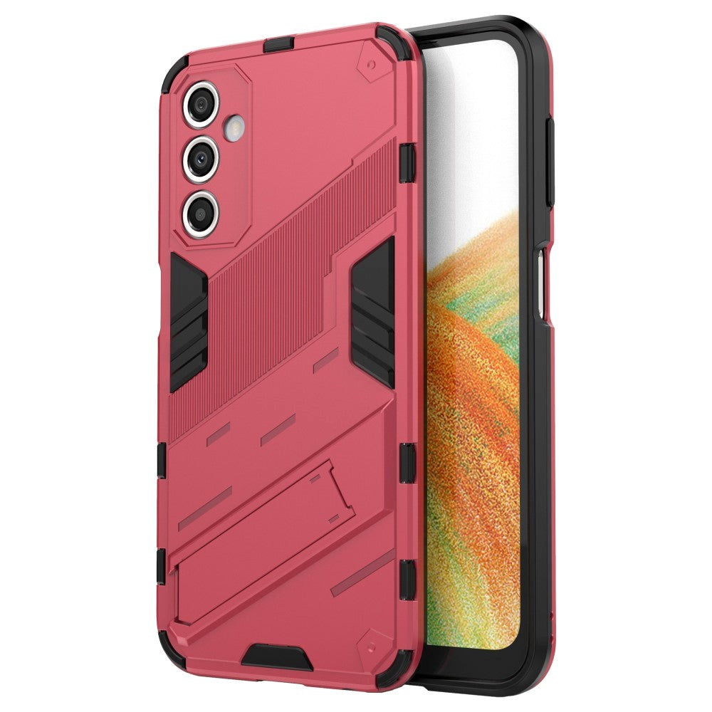 Samsung Galaxy A24 Hybrid Håndværker Bagside Cover m. Kickstand - Lyserød