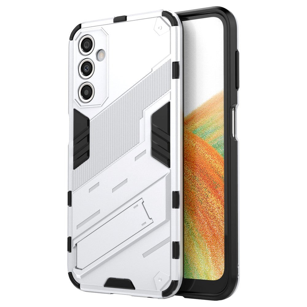 Samsung Galaxy A24 Hybrid Håndværker Bagside Cover m. Kickstand - Hvid