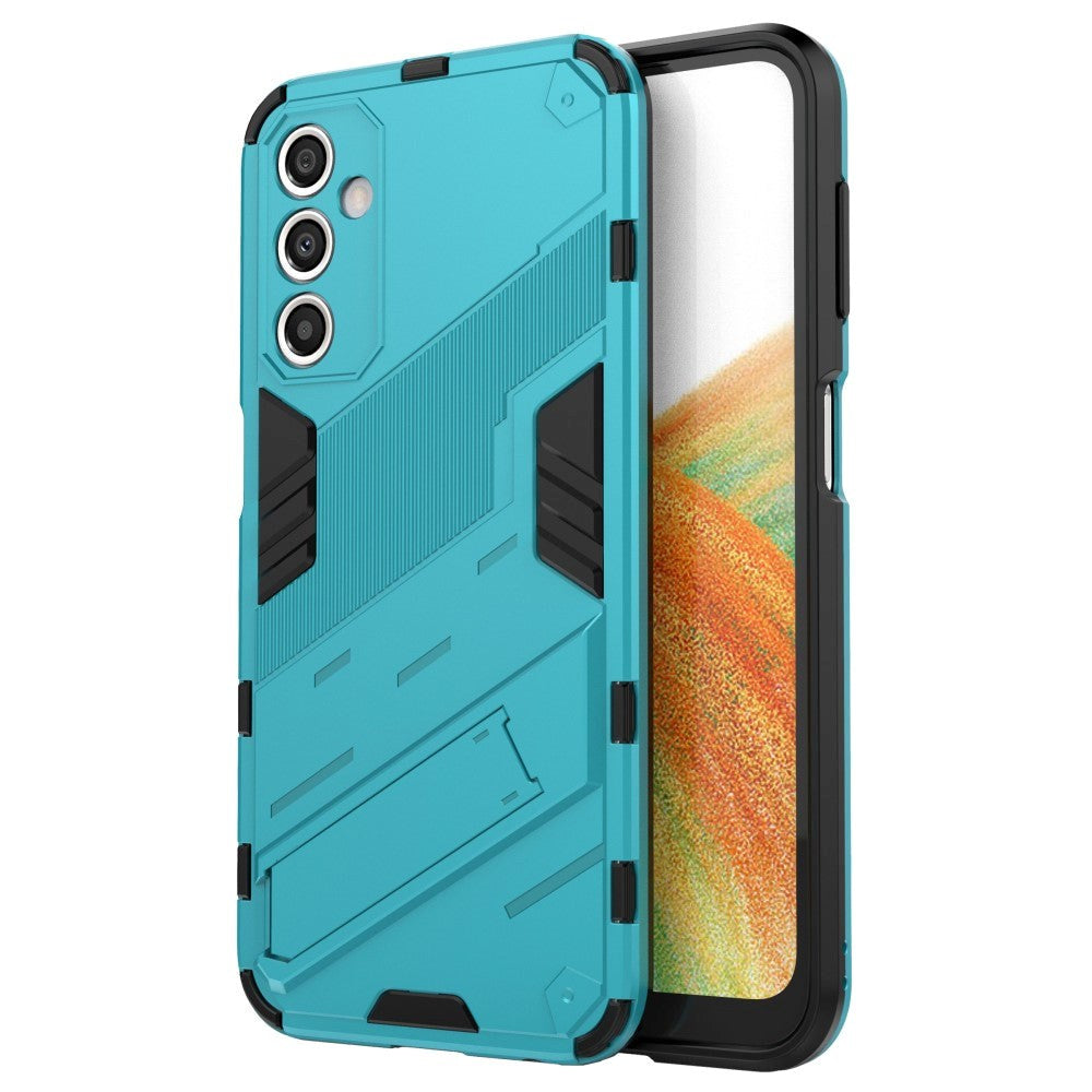 Samsung Galaxy A24 Hybrid Håndværker Bagside Cover m. Kickstand - Lyseblå