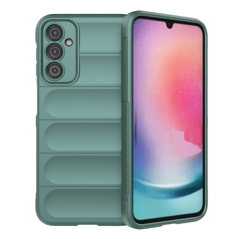 Samsung Galaxy A24 Fleksibelt Plastik Bagside Cover - Grøn