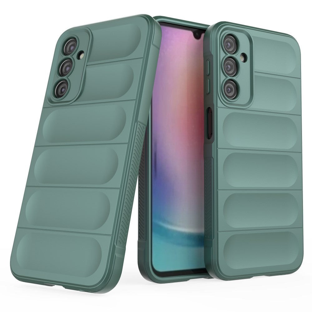 Samsung Galaxy A24 Fleksibelt Plastik Bagside Cover - Grøn