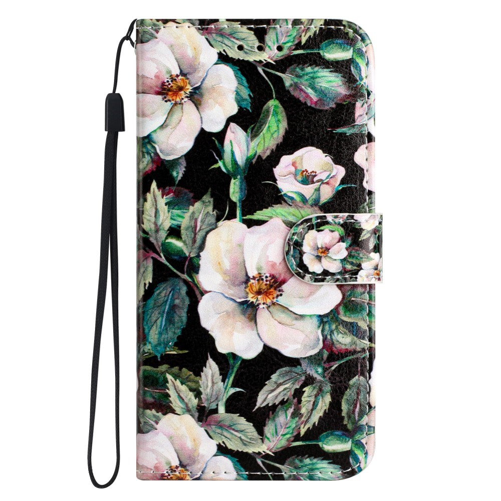 EIDERWOOD Motorola Moto G42 Læder Flip Cover m. Pung og Strop - Magnolia Blomster