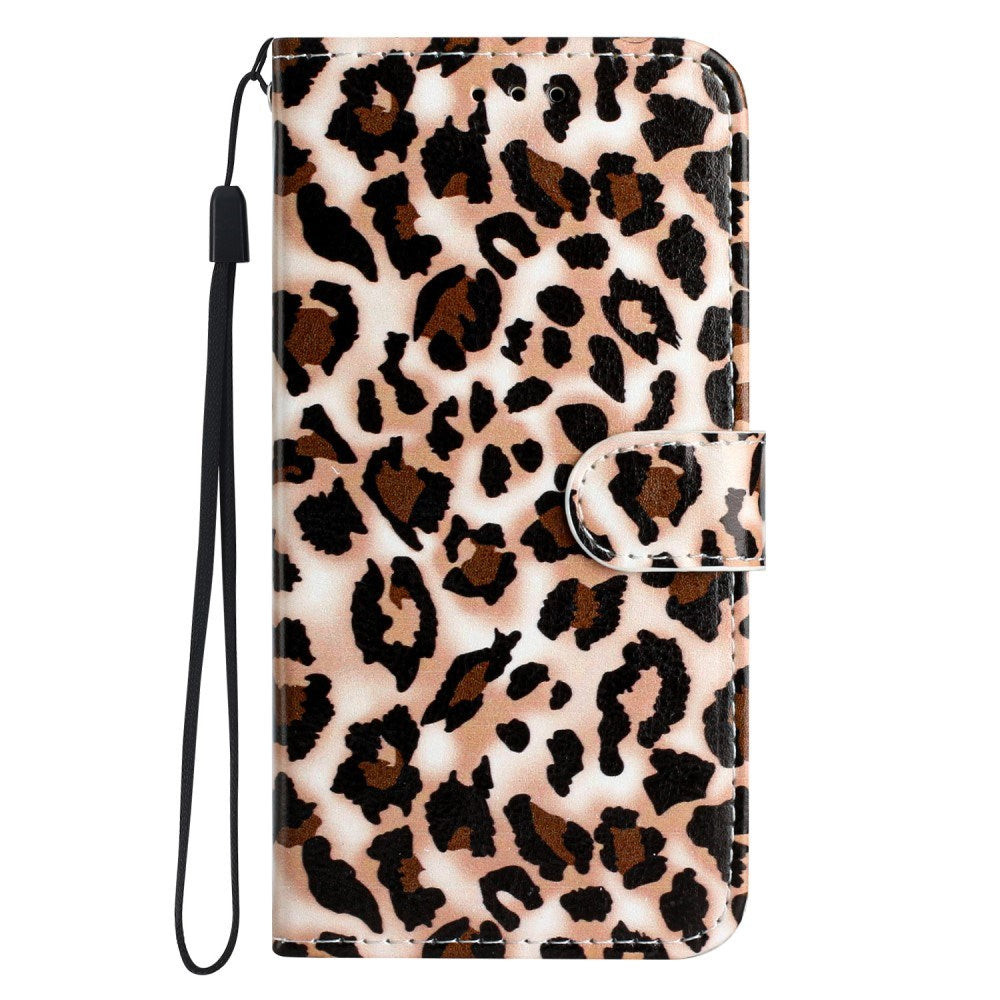 EIDERWOOD Motorola Moto G42 Læder Flip Cover m. Pung og Strop - Leopard