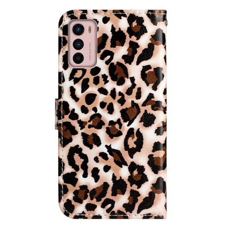 EIDERWOOD Motorola Moto G42 Læder Flip Cover m. Pung og Strop - Leopard