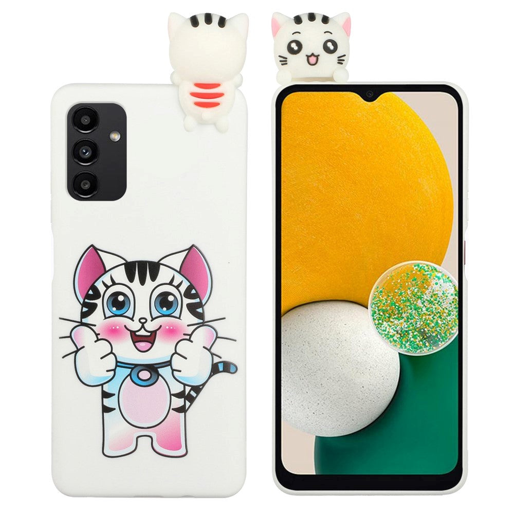 Samsung Galaxy A14 (5G) Fleksibelt Plastik Bagside Cover 3D - Kat