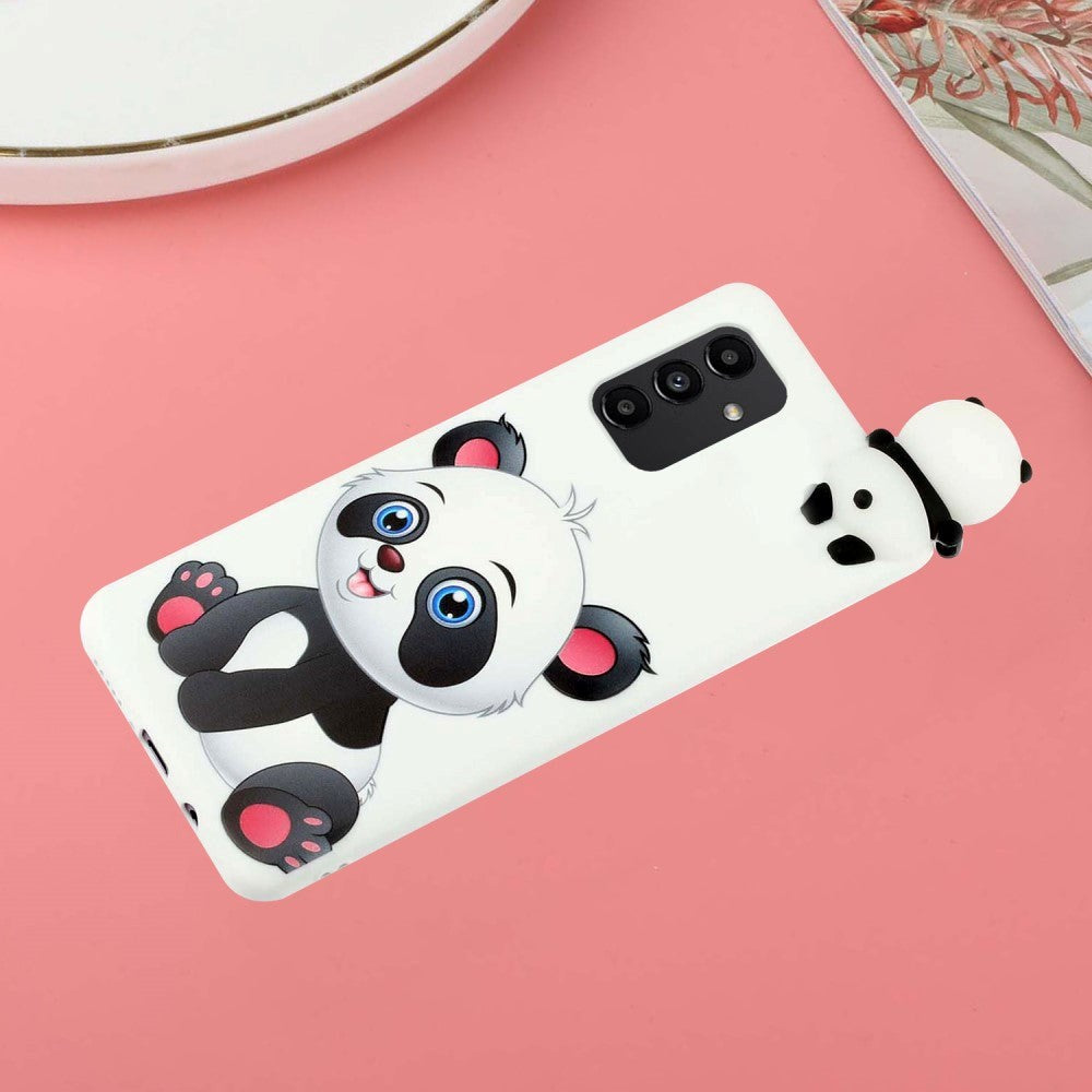 Samsung Galaxy A14 (5G) Fleksibelt Plastik Bagside Cover 3D - Panda