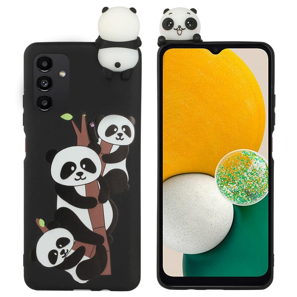 Samsung Galaxy A34 (5G) Fleksibelt Plastik Bagside Cover 3D - 3 Pandaer