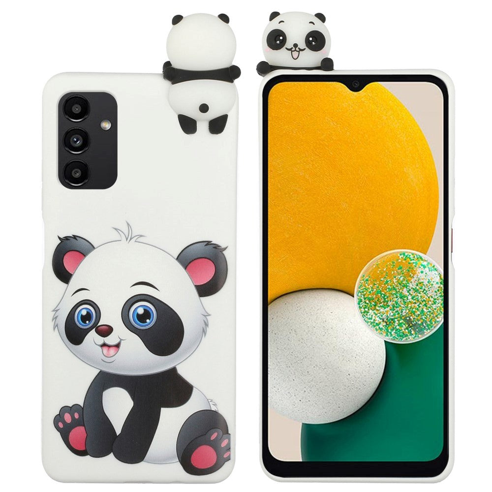 Samsung Galaxy A54 (5G) Fleksibelt Plastik Bagside Cover 3D - Panda