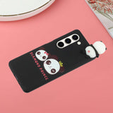 Samsung Galaxy S23 Fleksibelt Plastik Bagside Cover 3D - 2 Pandaer