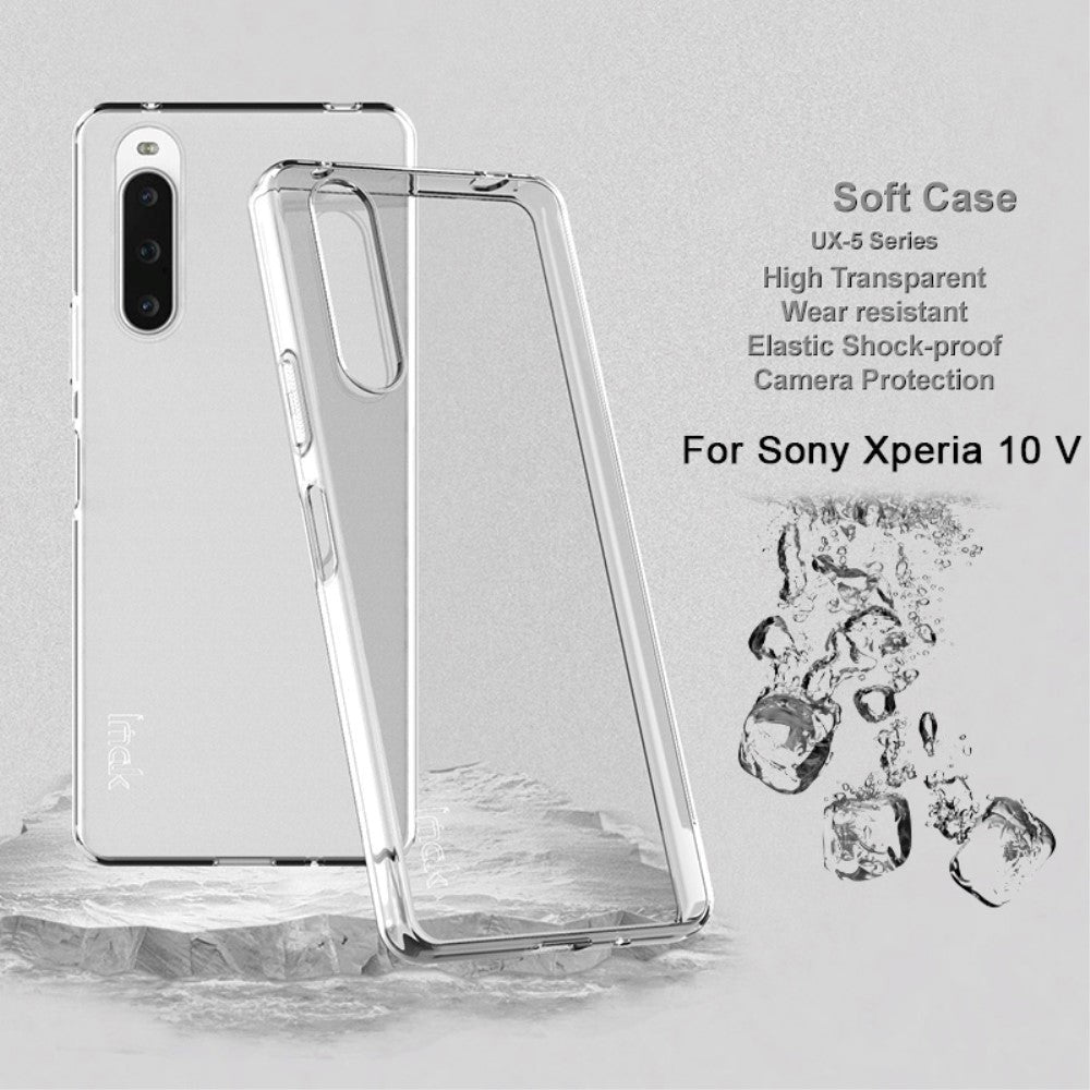 Sony Xperia 10 V IMAK Fleksibel Plastik Bagside Cover - Gennemsigtig