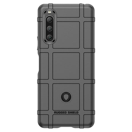 Sony Xperia 10 V Rugged Shield Series Håndværker Bagside Cover - Sort