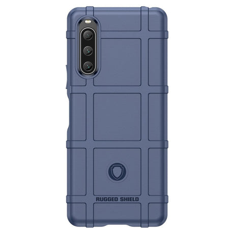 Sony Xperia 10 V Rugged Shield Series Håndværker Bagside Cover - Mørkeblå