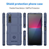 Sony Xperia 10 V Rugged Shield Series Håndværker Bagside Cover - Mørkeblå