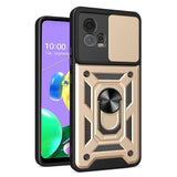 Motorola Moto G72 Håndværker Bagside Cover m. Magnetisk Kickstand & Cam Slider - Guld