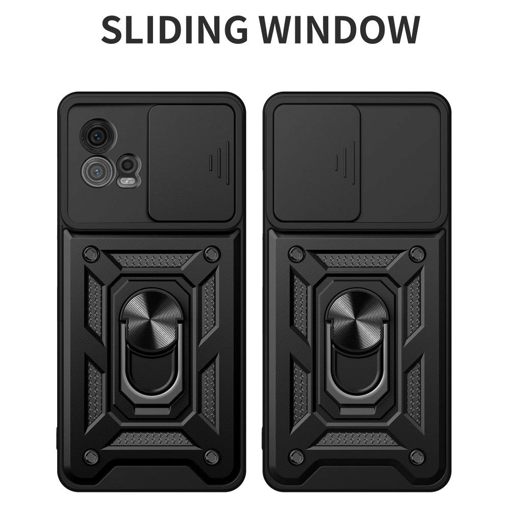 Motorola Moto G72 Håndværker Bagside Cover m. Magnetisk Kickstand & Cam Slider - Guld