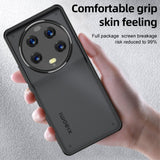 Xiaomi 13 Ultra Hybrid Plastik Bagside Cover - Mat Gennemsigtig / Sort