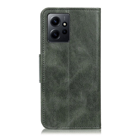 Xiaomi Redmi Note 12 (4G) Læder Flip Cover m. Pung & Ståfunktion - Grøn