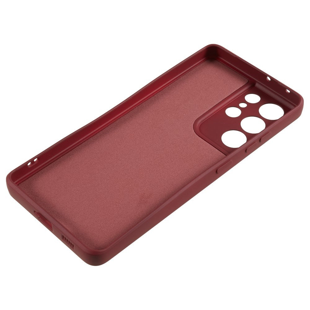Samsung Galaxy S21 Ultra - EIDERWOOD Foret Fleksibelt Plast Cover - Vinrød
