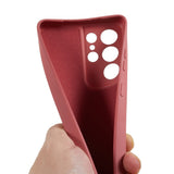 Samsung Galaxy S21 Ultra - EIDERWOOD Foret Fleksibelt Plast Cover - Mørkerød