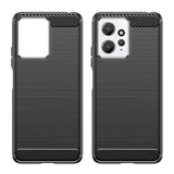 Xiaomi Redmi Note 12 (4G) Brushed Carbon Bagside Cover - Sort