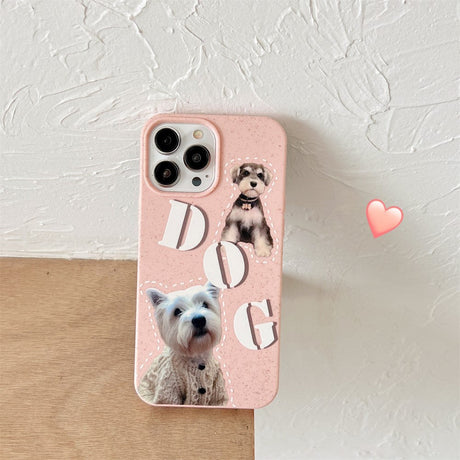 iPhone 14 Pro Fleksibel Plastik Bagside Cover m. Motiv - Hunde