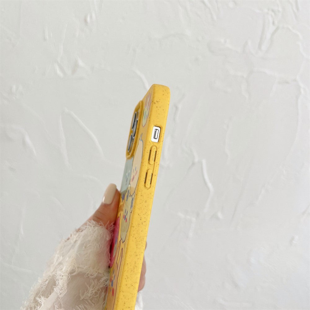 iPhone 14 Pro Fleksibel Plastik Bagside Cover m. Motiv - Nuttede Dyr