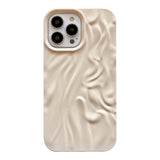 iPhone 13 Pro Fleksibelt Cover - Bølget Design - Beige