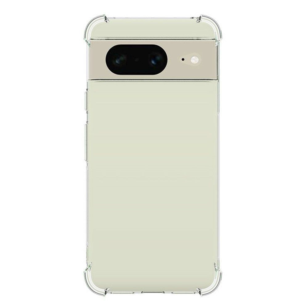 Google Pixel 8 Shockproof Fleksibelt Plastik Bagside Cover - Gennemsigtig